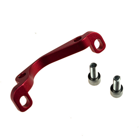 Red KCNC Rotor Adaptor for IS Mount Caliper to PM Fork Front 180mm 